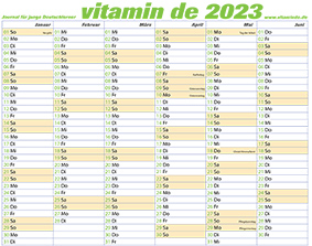 Kalender 2023 vitamin de