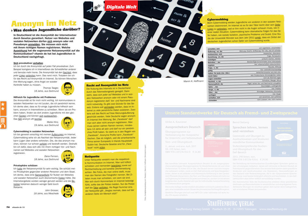 Ausgabe Nr. 73, Seite 14-15 vde73 Seite14 15 Netzanonymitaet