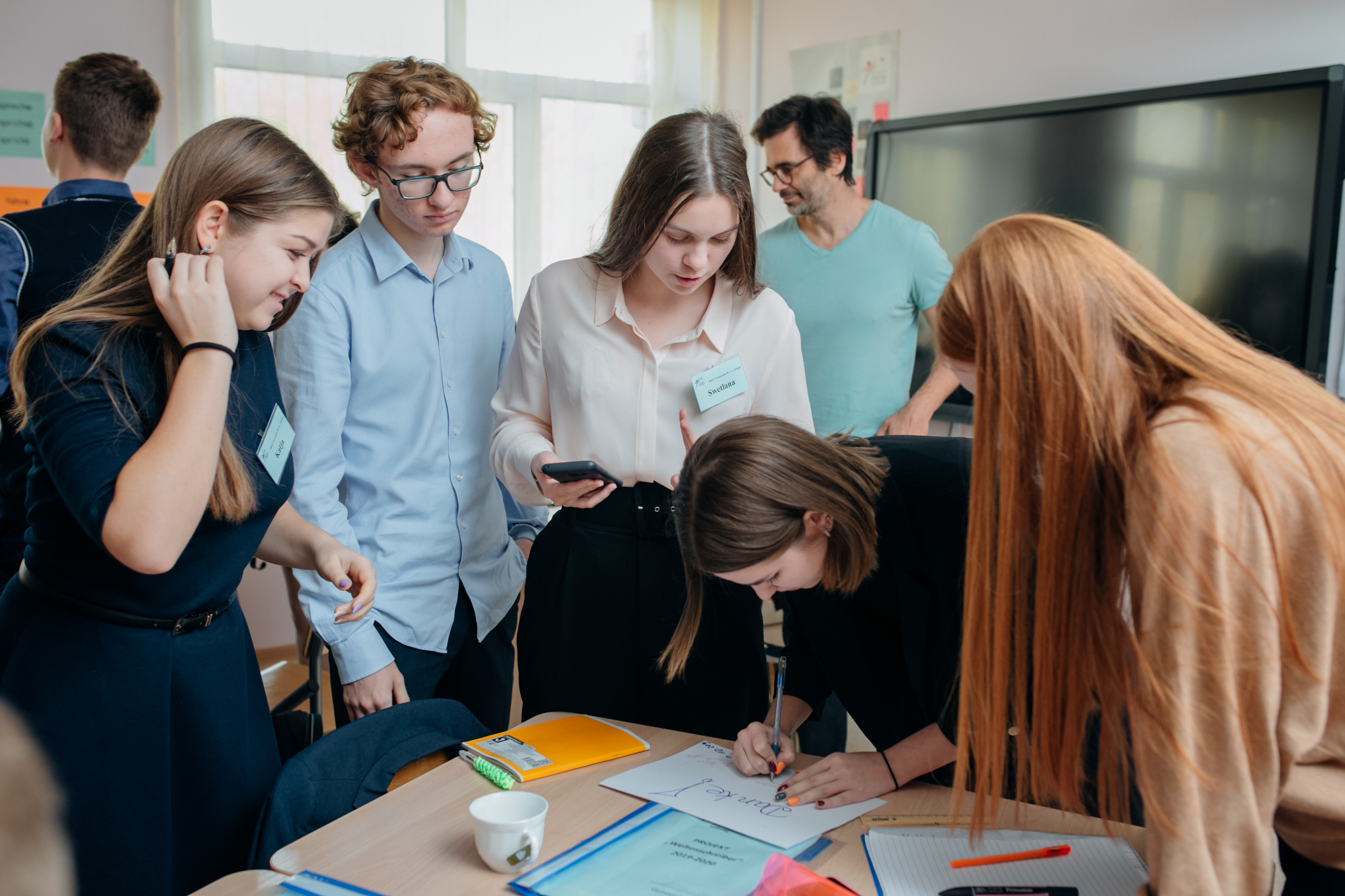 Deutschlernende auf einem Workshop in Samara